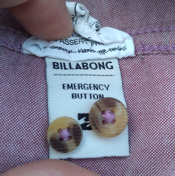 Men's Billabong Button Down Shirt, Size Large, Tailored Fit / Stretch, P… - Picture 12 of 12